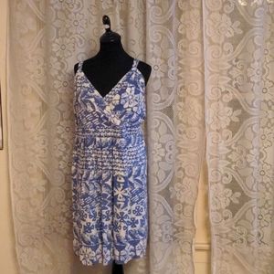 Light Blue and white dress